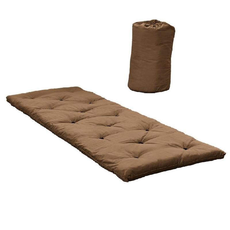 Lit futon Bed in a Bag - Couleur mocca - Matelas d'appoint 70x190 cm, épaisseur 5 cm_0