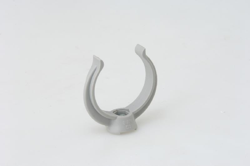 Lot de 3 colliers de fixation gris en PVC - Diamètre 50 mm - Résistance aux UV et chocs thermiques - Marque GIRPI_0