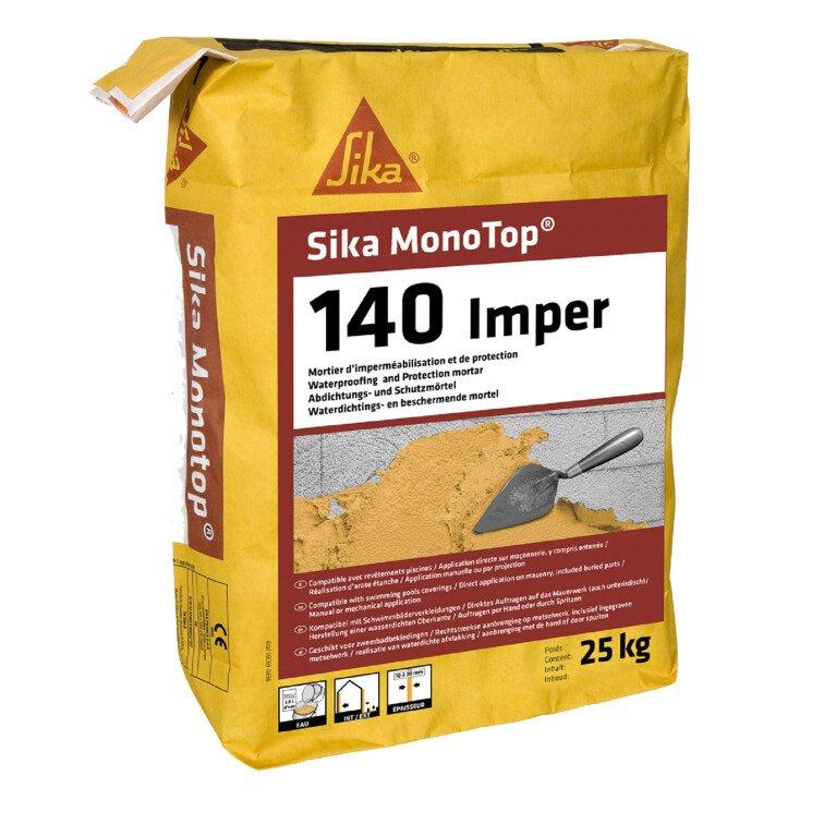 Mortier d'imperméabilisation Sika MonoTop-140 Imper - 25 kg - Bétons et maçonneries, intérieur et extérieur_0