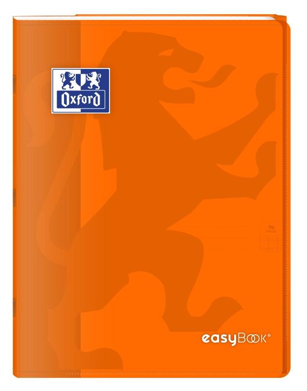 Oxford Lot de 10 Cahier EasyBook piqué 24x32, 96p./48 feuilles 90g/m², Séyès, coloris orange - 3020120120287_0