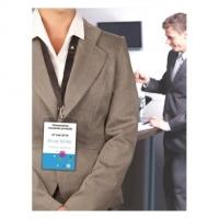 Paquet de 10 badges grand format - 105 x 148 mm avec tour de cou noir Avery - Référence 386289_0