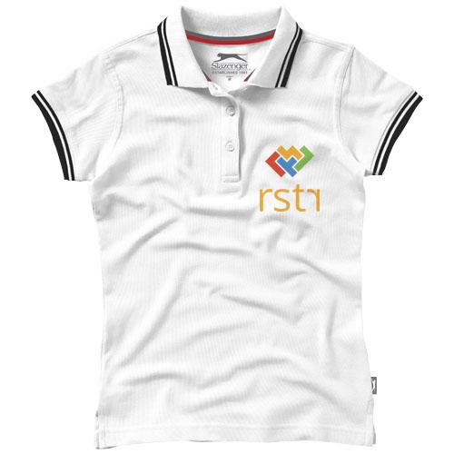 Polo manches courtes avec détail rayure pour femmes - Deuce 33105014 - 100% coton peigné 180 g/m²_0