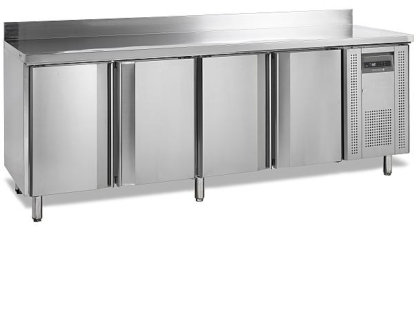 Réfrigérateur de comptoir 4 portes avec dosseret 553 litres premium inox 304 - CK7410_0