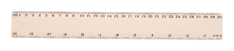 Règle en plastique écologique 30 cm - paille de blé - couleur naturelle_0