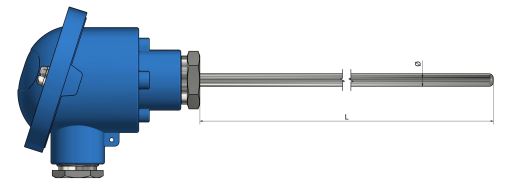 Sonde à résistance chemisée (RTD) - Sortie tête de raccordement - PM70 - Pt100/Pt500/Pt1000 - Classe A/B - Montage 2/3/4 fils_0