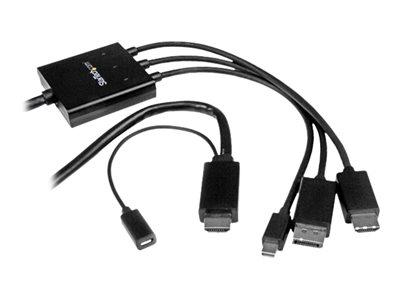 STARTECH.COM CÂBLE ADAPTATEUR HDMI, DISPLAYPORT OU MINI DISPLAYPORT VERS HDMI DE 2 M - NOIR