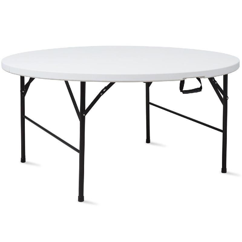 Table pliante ronde 10 places - 180 cm PEHD - usage professionnel intérieur/extérieur_0
