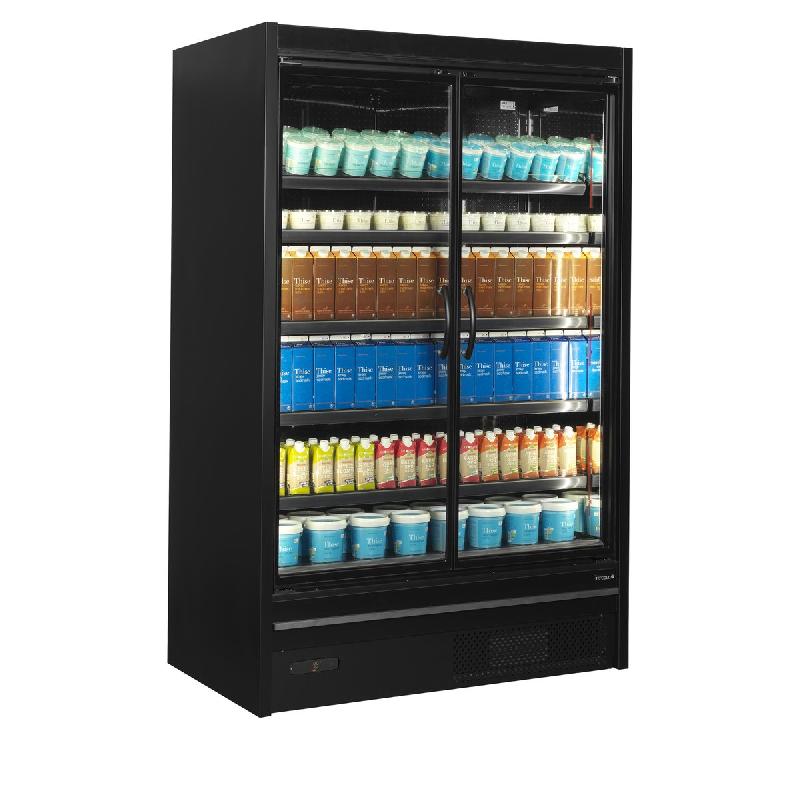 Vitrine réfrigérée combinable 2 portes - étagères profondes - 1095L - Noir | Tefcold - MDCB1250HB_0