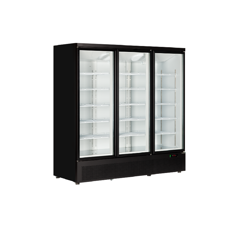 Vitrine négative 1563 Litres, 18 niveaux, 3 portes vitrées battantes, sur roulettes, noire, 1280 W, 220 V - MONO_0