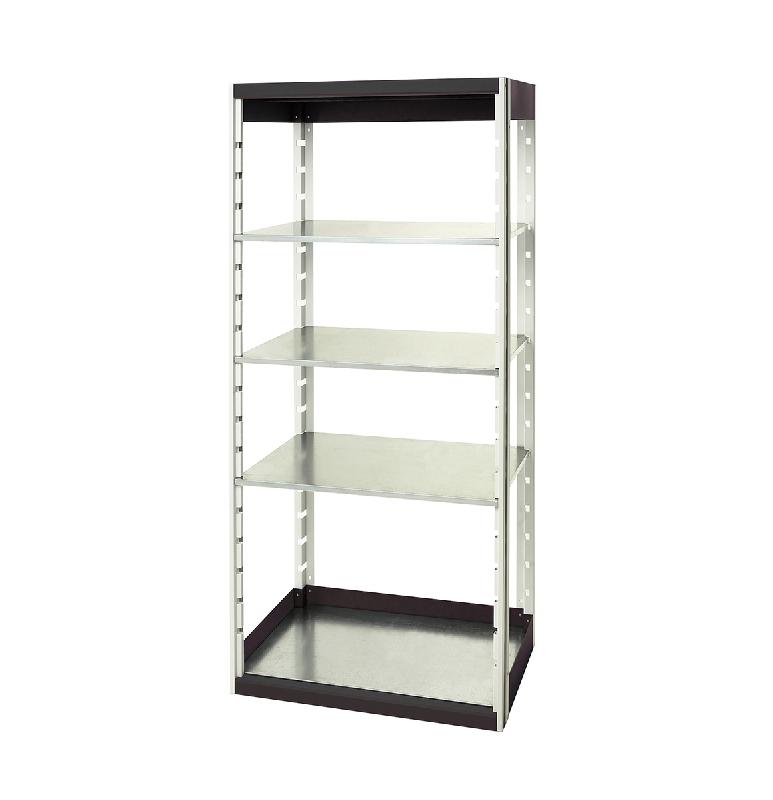 Rayonnage Cubio 8520 - 4 tablettes en acier galvanisé - 800x525x2000 mm_0