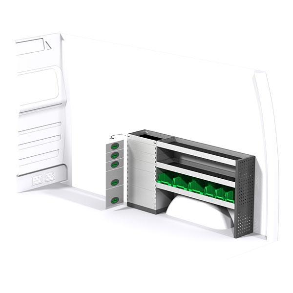 Aménagement métal côté droit - pour véhicule utilitaire - 1679mm x 890mm x 300mm - 49Kg - Marque VOLKSWAGEN_0