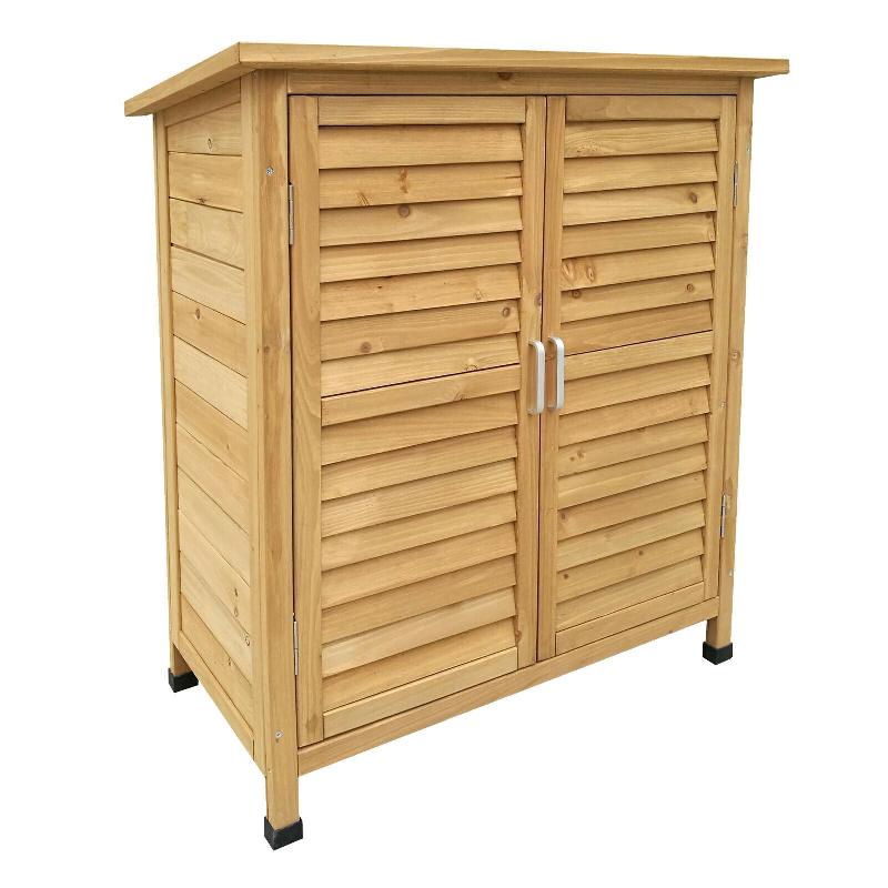 Cabane abri de jardin en bois d'épicéa - doubles portes - 87 x 46 x 91 cm - modèle 16_0002173_0