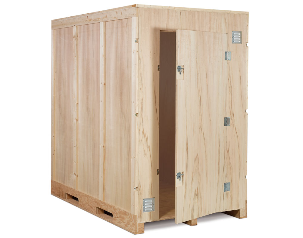Caisse garde-meuble en bois avec porte SELF 80 x 200 cm_0