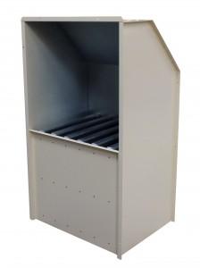 Caisson acoustique extérieur - traitement acoustique en laine de roche - peinture polyester RAL 1015 - sur mesure - AVELTEC_0