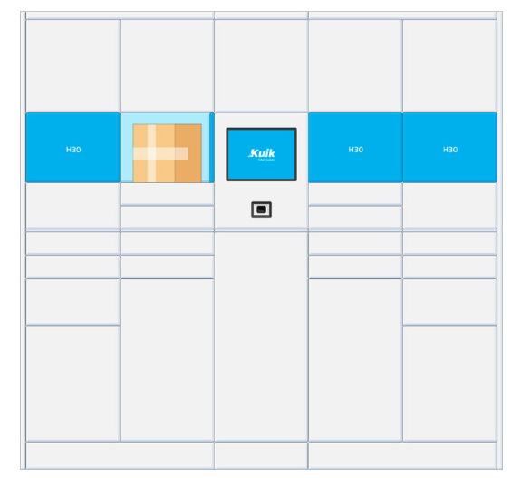 Casiers intelligents pour agences de transport - gestion de colis - réf Porte H30_1