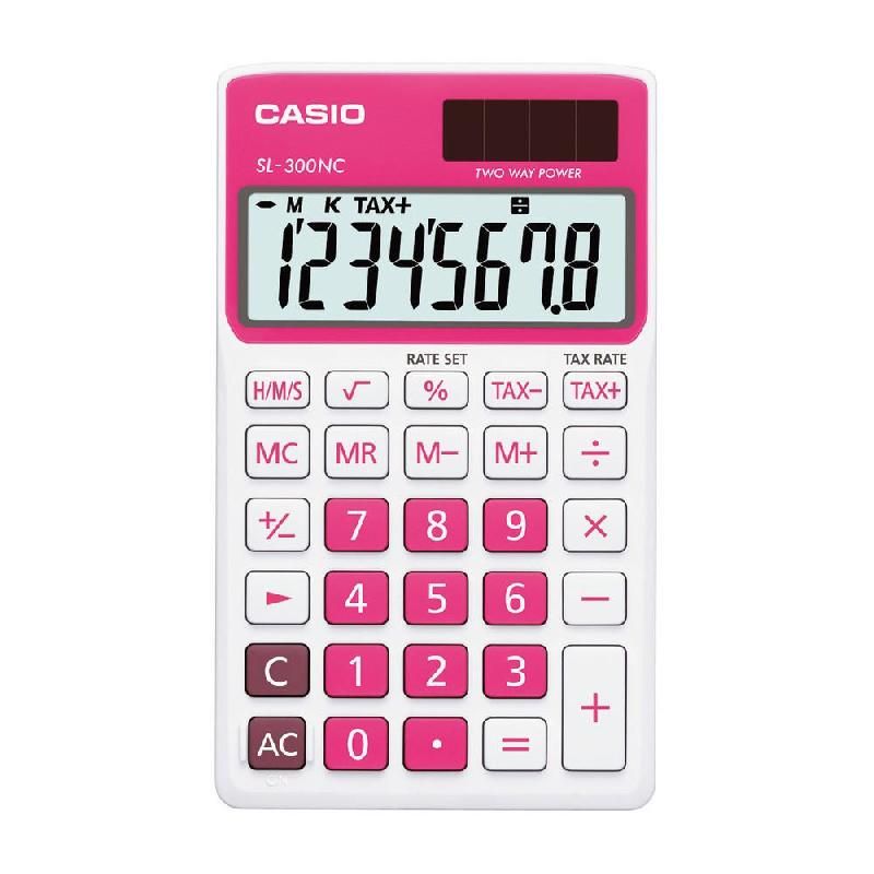 CASIO CALCULATRICE DE BUREAU CASIO - SL300NC - ROUGE