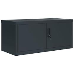 Décoshop26 - Caissons à tiroirs meuble de bureau portes verrouillables 90 x 40 x 40 cm en acier anthracite DEC024507 - 3000254742319_0