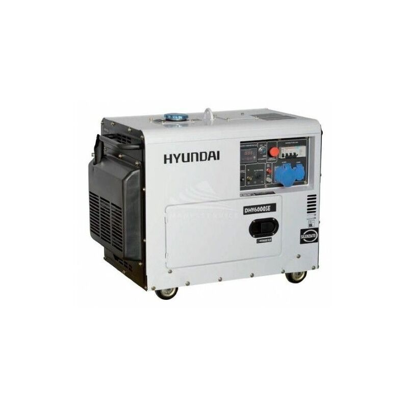 GROUPE ELECTROGÈNE INSONORISÉ DIESEL 5300W MONOPHASÉ DHY6000SE - HYUNDAI