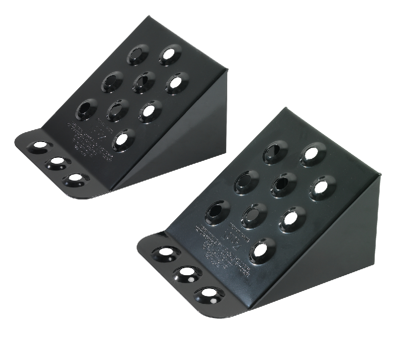 KSTOOLS - Paire de cales roues métalliques pour camion - Dimensions 230 x 220 x 125 mm - Référence 160.0381_0