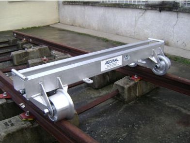 Lorry ferroviaire simple - Mecarail - aluminium - CMU 5T - roues Ø200 mm - voie 1435 mm_0