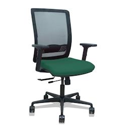 Piqueras y Crespo Silla Haches traslack malla negra asiento bali verde botella brazos 2D ruedas 65mm - vert multi-matériau 395TKM840B426B2DB68R65_0