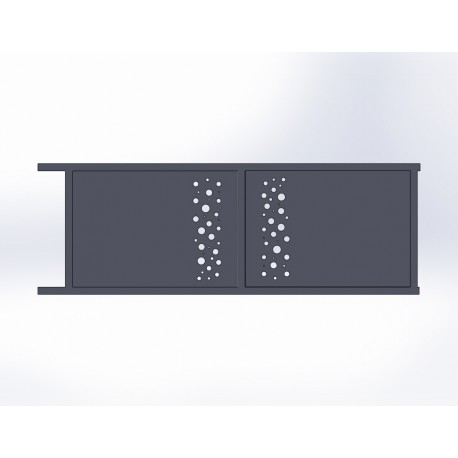 Portail coulissant à rail bull / simple vantail / droit / semi-ajouré / en aluminium_0