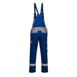 Portwest - Cotte à Bretelles anti-feu bicolore BIZFLAME ULTRA - Bleu Roi Taille XXL - Protection multiple, 10 poches, normes CE-CAT III_0