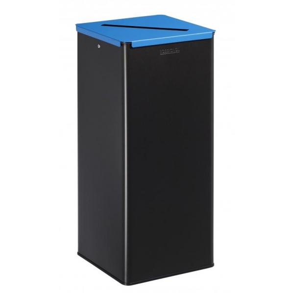 Poubelle de tri sélectif 40L - Calitri - Couvercle bleu ciel - Acier - Usage professionnel_0