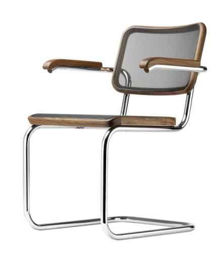 S 64 N / CHAISE DESIGN RÉSILLE AVEC ACCOUDOIRS MARCEL BREUER_0