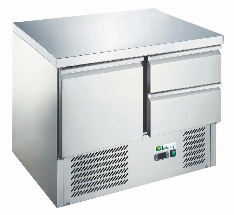 Saladette inox une porte 2 tiroirs 230 l positive - AAS901-2D_0