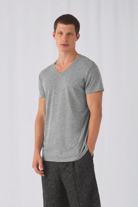 T-shirt Triblend col V Homme - B&C No Label - Réf: CGTM057 - Confort, douceur et durabilité_0