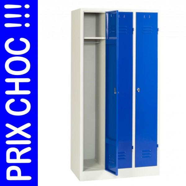 Vestiaire monobloc éco Industrie propre 3 cases Monobloc 3 cases_0