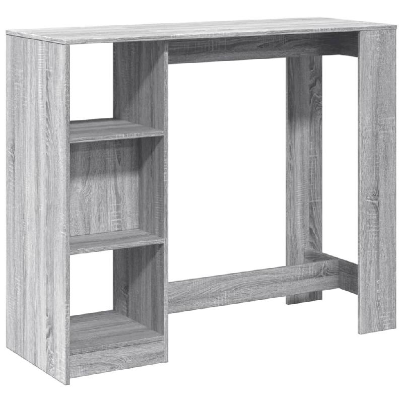 VidaXL Table de bar avec étagère sonoma gris bois d'ingénierie Modèle Boréal Urban Pro - 854396_0
