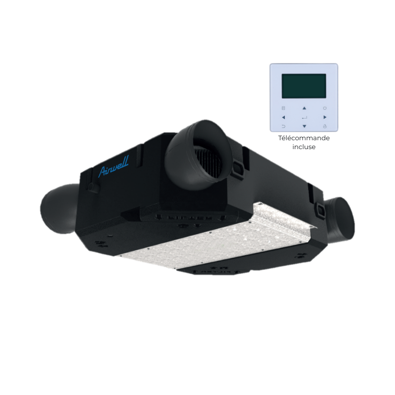 VMC double flux thermodynamique Monobloc Réversible 2,2kW R32 - Airwell - 7MB110001_0