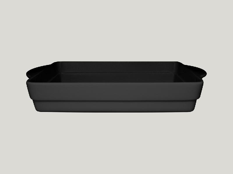 TERRINE RECTANGULAIRE NOIR PORCELAINE 32X22 CM CHEFS FUSION RAK