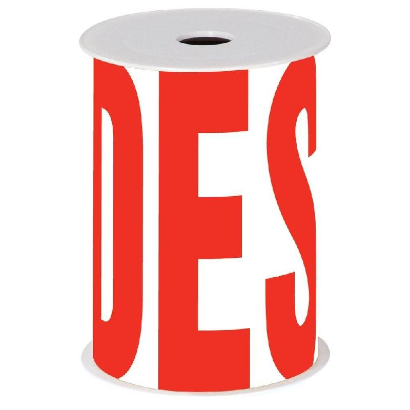 Banderole soldes Contemporain - Blanc et Rouge - 15cm x 10m - Plastique_0