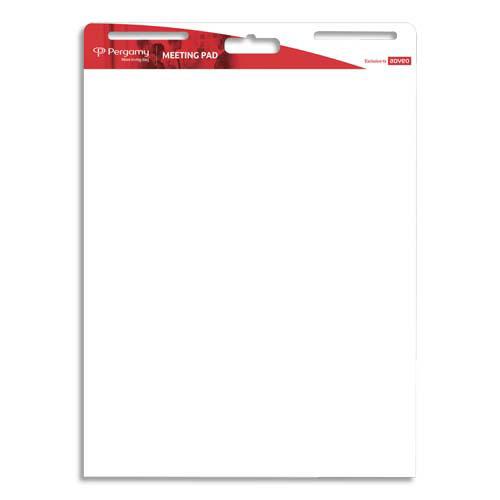 BLOCS DE 30 FEUILLES PERGAMY MEETING NOTES - DOS ADHESIF - L63.5 X H79.2 CM - LOT DE 2