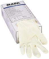 GANTS JETABLES MAPA LATEX POUDRÉ BLANC TAILLE 8 - BOÎTE DE 100