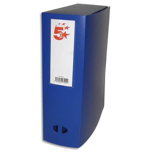 BOÎTE DE CLASSEMENT - DOS DE 10 CM - EN POLYPROPYLENE 7/10E - FERMETURE CLIP - BLEU