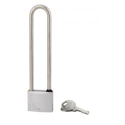 Cadenas à clé Type 1, laiton, extérieur, anse haute inox, 40mm, 2 clés - THIRARD - doré 3150262801420_0