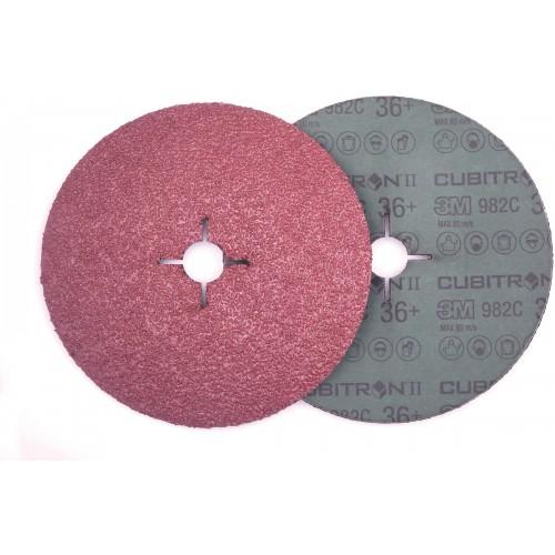 DISQUE ABRASIF SUPPORT FIBRE 3M™ CUBITRON™ II 982C - BOÎTE DE 100 3M
