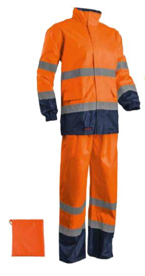 Ensemble de pluie haute visibilité orange fluo/marine - Coverguard - HI-WAY - 7HWROL - 667588_0