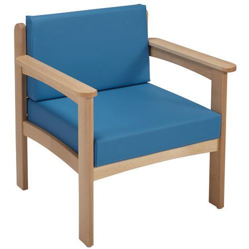 FAUTEUIL AUTIZE STRUCTURE NATUREL PVC PÉTRÔLE - MANUTAN EXPERT