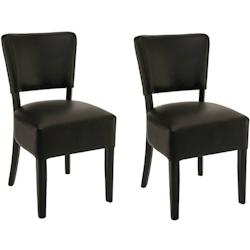 France Mobilier CHR Chaise Ines chocolat 54 x 45 x 84cm - lot de 2 pièces - 3760326520947_0