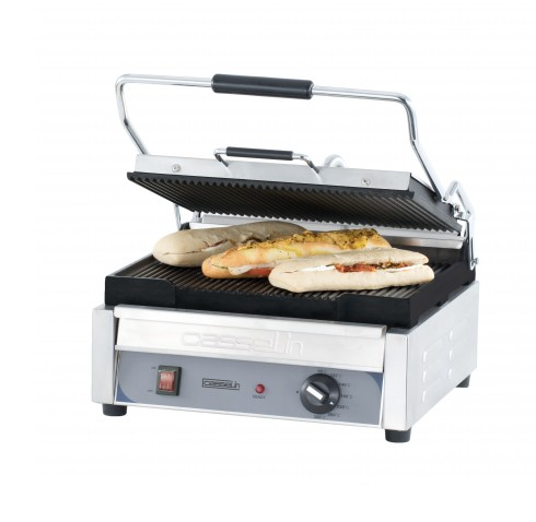 Grill panini grand premium - Rainurée - Référence CGPRRGP - Construction en inox - Thermostat réglable 60°C à 300°C_0