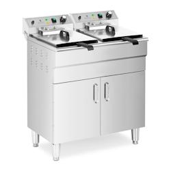 Helloshop26 - Friteuse électrique double 26 litres 10 000 watts robinet zone froide armoire professionnel acier inoxydable 14_0003983 - 3000895232699_0