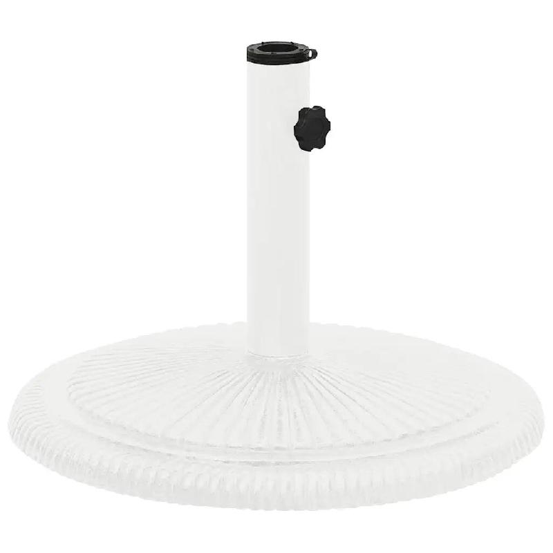 Helloshop26 - Socle de parasol design floral stable extérieur 45 x 45 x 30 cm en fonte blanc 02_0046552 - blanc 3000241313058_0