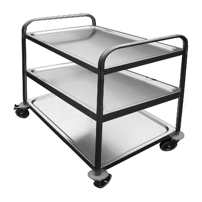 ITALCONCEPT L2G Desserte Demontable Inox 304, 3 Plateaux, 4 Roues, 935 x 1000 x 500mm - inox 3616350010711_0