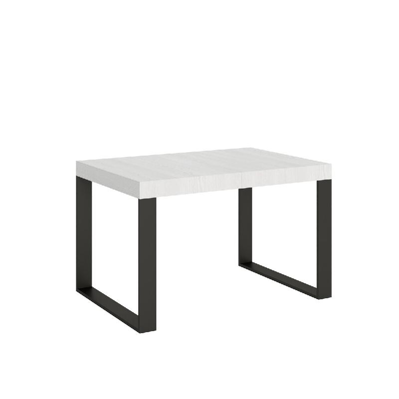 Itamoby Table Extensible 90X130/390 Cm Tecno Premium Frêne Blanc Structure Anthracite - blanc VE390TATECPRE-BF-AN_0