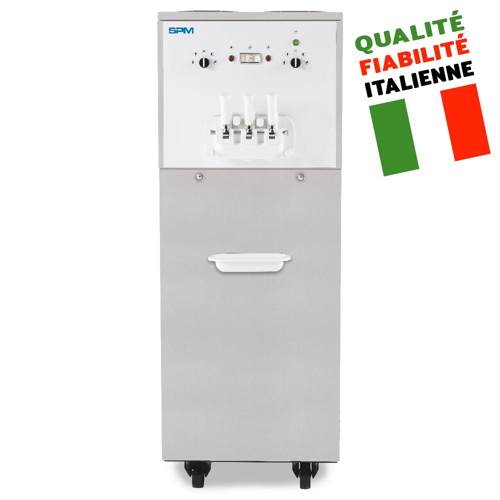Machine à glace italienne sur roulettes deux parfums 550 Cornets/h - ROMA 218_0